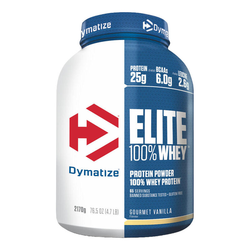 Dymatize Elite 100% Whey Gourmet Vanilla 2170g - High Protein Low Sugar Powder