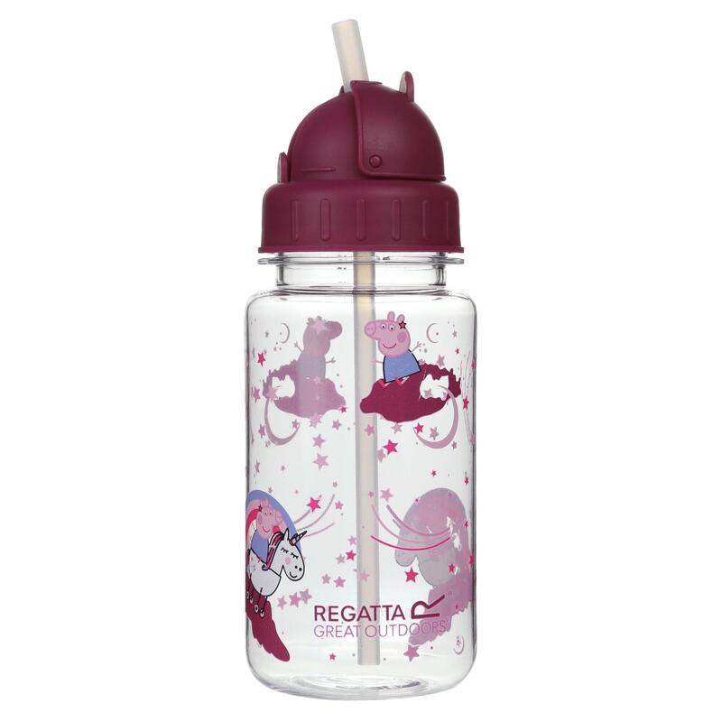 Gourde plastique avec paille intégrée 0.35L collection Peppa Pig