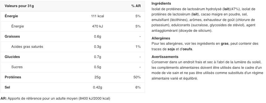 Whey hydrolysée - ISO 100 Hydrolyzed - Chocolat Cacahuète 2/7