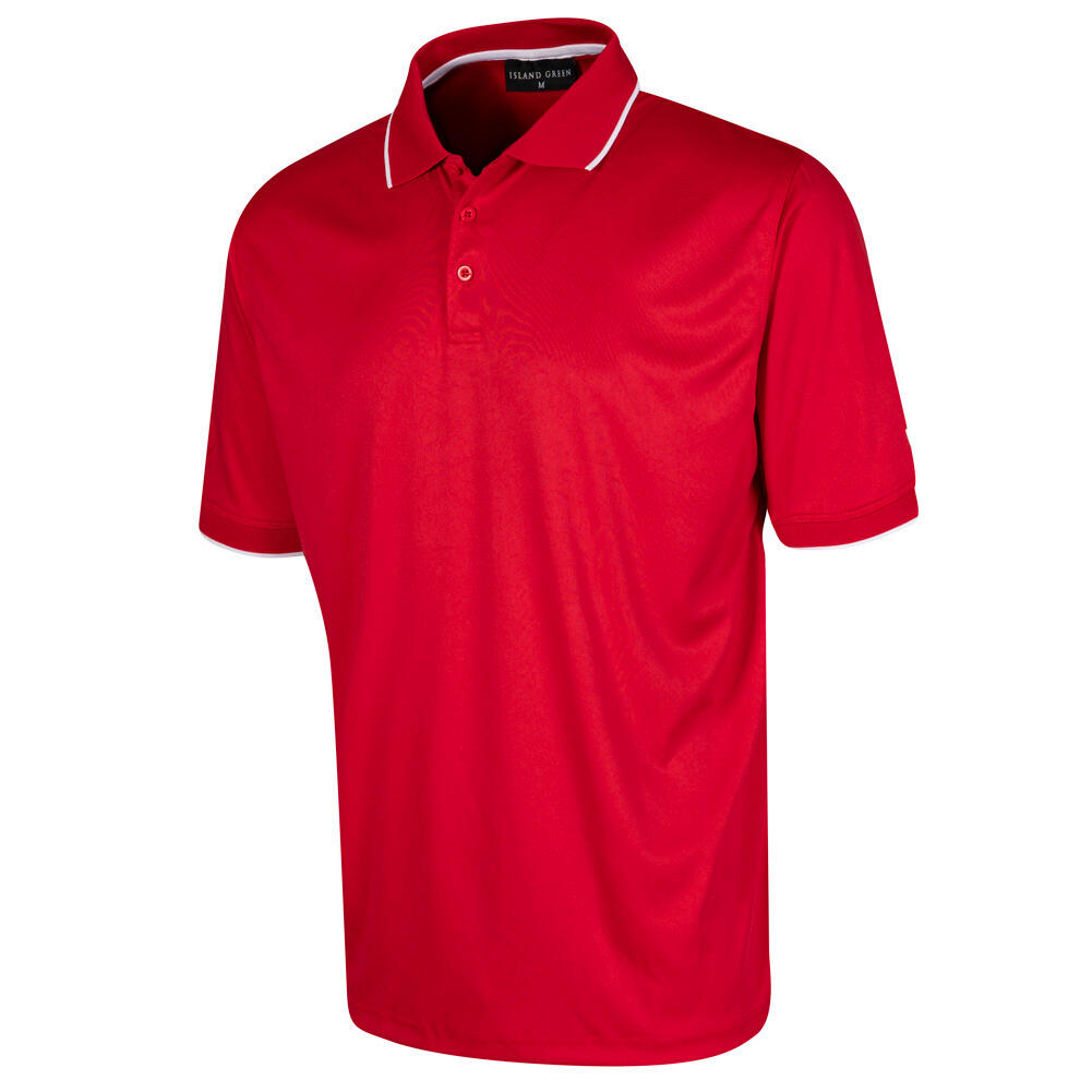 Island Green Performance Polo - Red 4/6