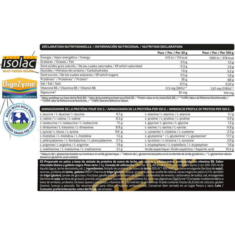 Isolate Profesional - 2000g Black Cookies y Chocolate Blanco de IO.Genix