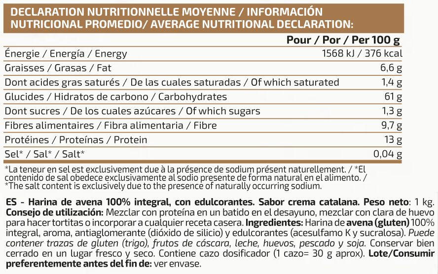 Farine d´Avoine - 1 kg Crème Catalane de IO.Genix 2/3