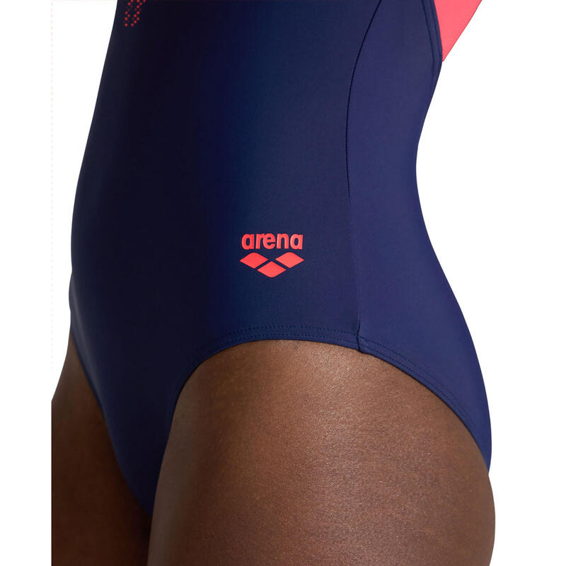 Arena W Kikko V Back Graphic Navy-Fluo-Red