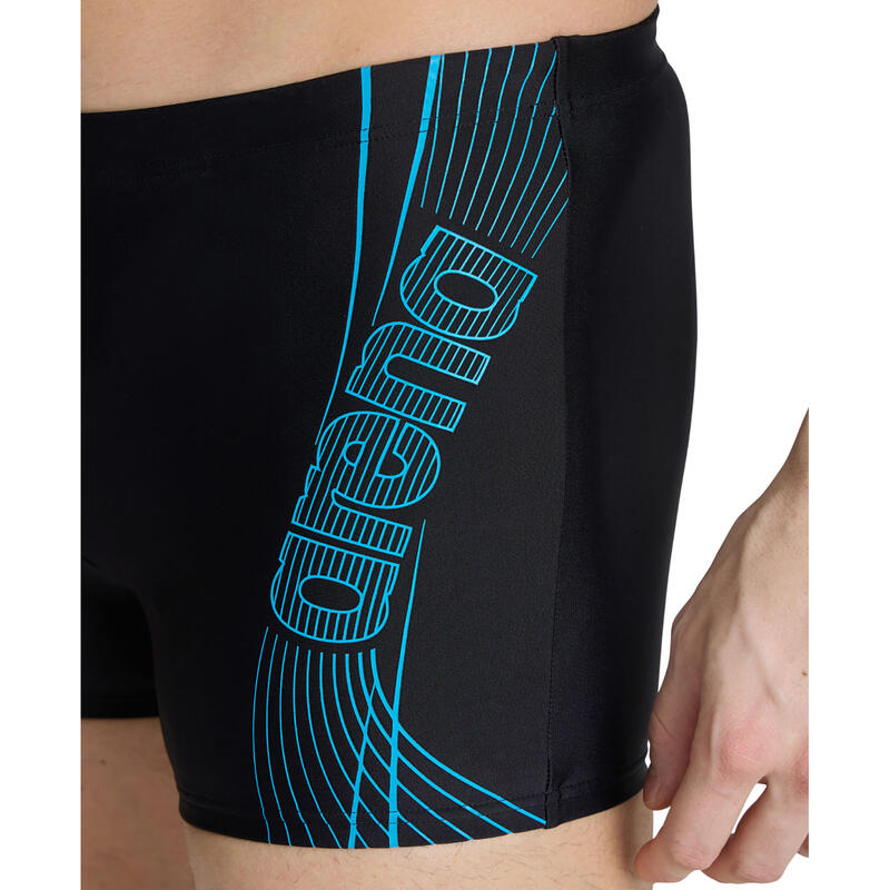 Arena M Short de Bain Dreamy Noir-Turquoise