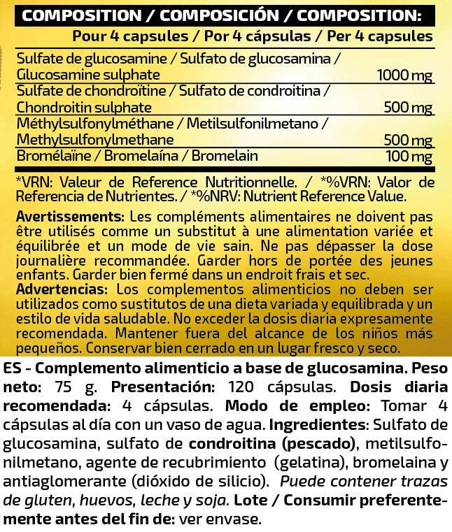 Glucosamine complex - 120 capsules de IO.Genix 2/3