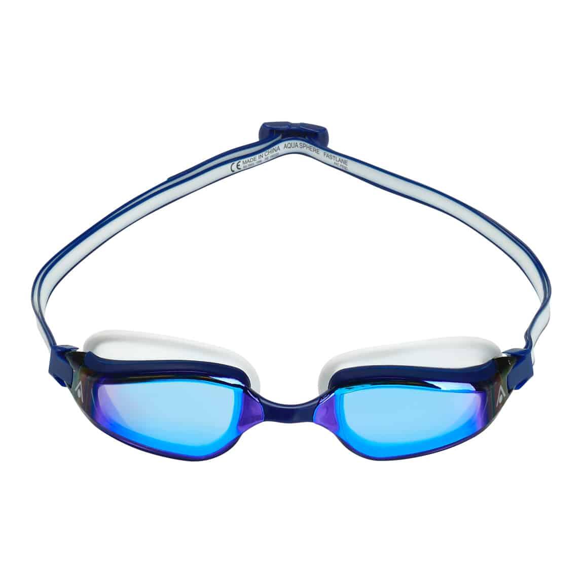 Aquasphere Zwembril Fastlane Blauw Titanium Mirror Blauw/Wit 2/5