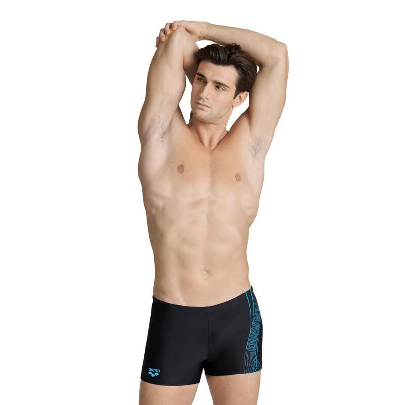 Arena M Short de Bain Dreamy Noir-Turquoise