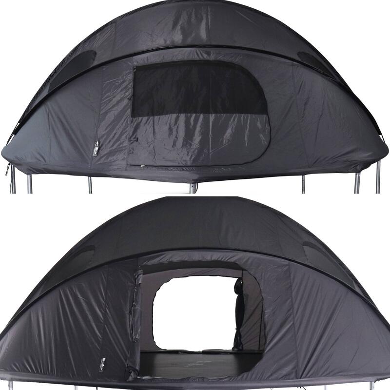 Trampoline 430cm gris avec pack d'accessoires + Tente I sweeek