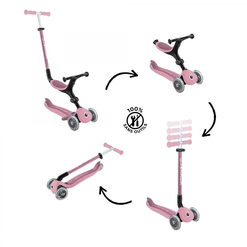 Trottinette évolutive GO-UP ACTIVE ECO Rose Berry