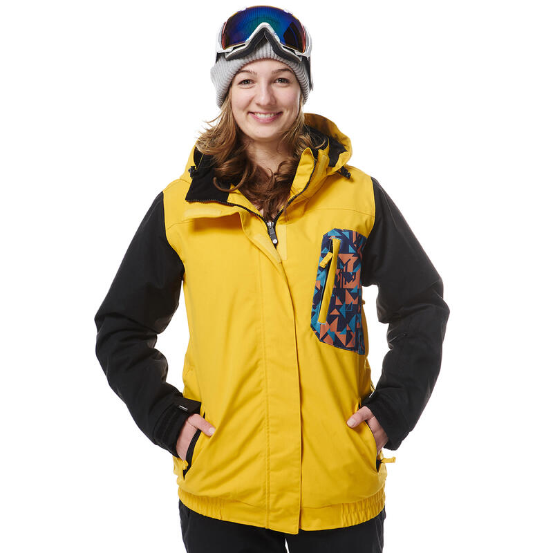 Ski-/Snowboardjacke Damen - BEBOP - mustard black