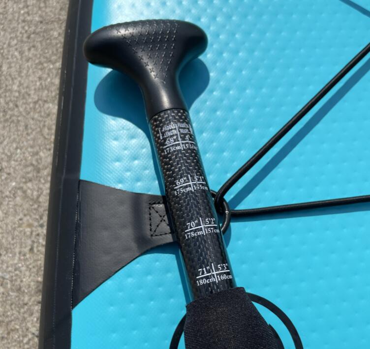 SUP Paddel Carbon-Glasfaser 3 teilig zerlegbar, 170-212cm verstellbar 2/3