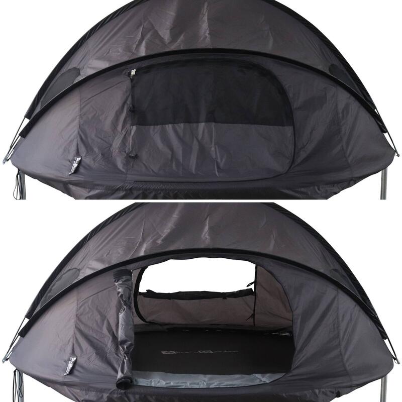 Trampoline 250cm bleu avec pack d'accessoires + tente I sweeek