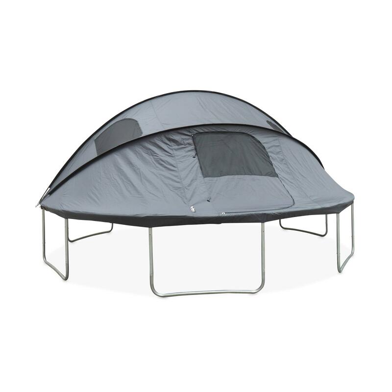 Trampoline 490cm bleu avec pack d'accessoires + Tente I sweeek