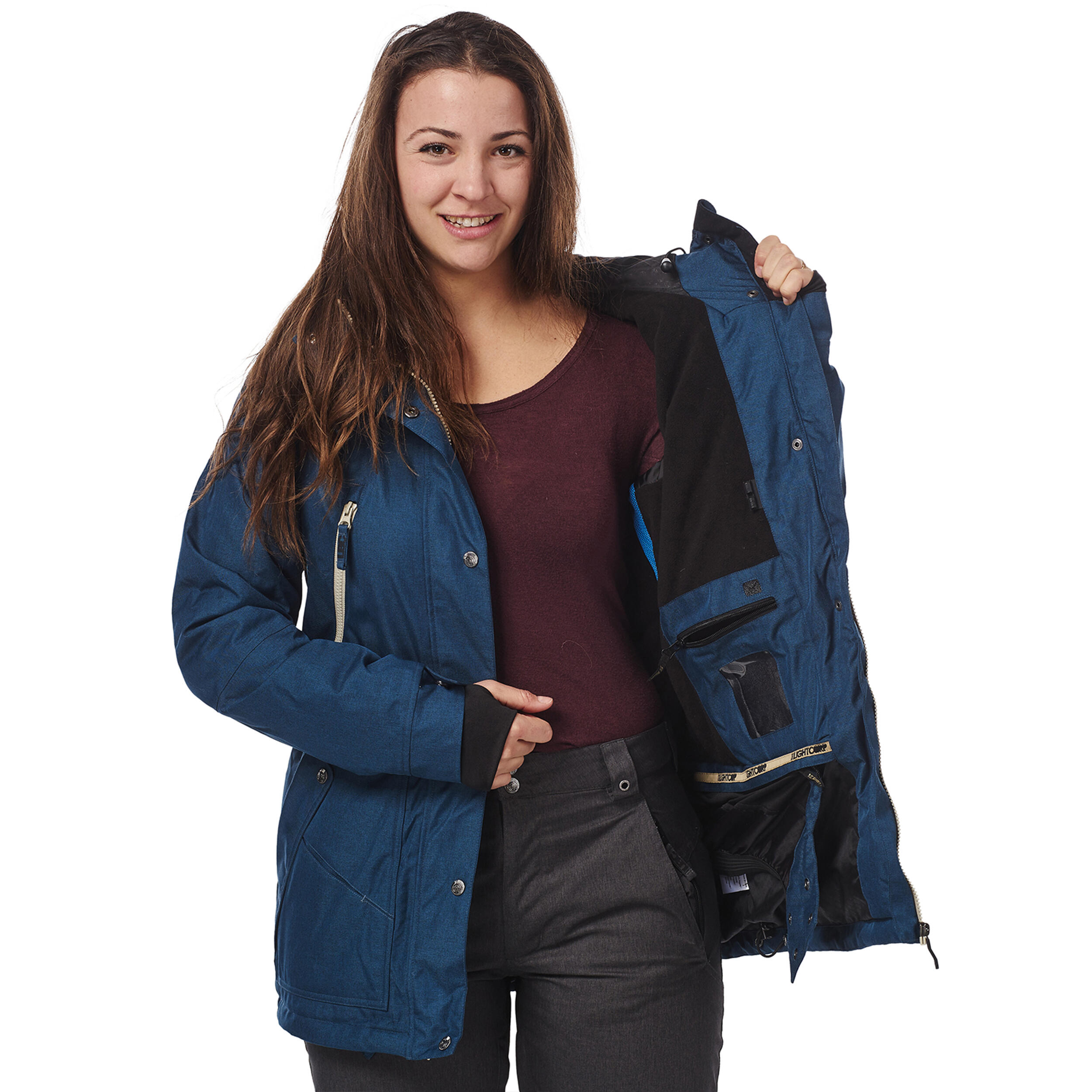 Ski-/Snowboardjacke Damen - NATION - dunkelblau 2/5