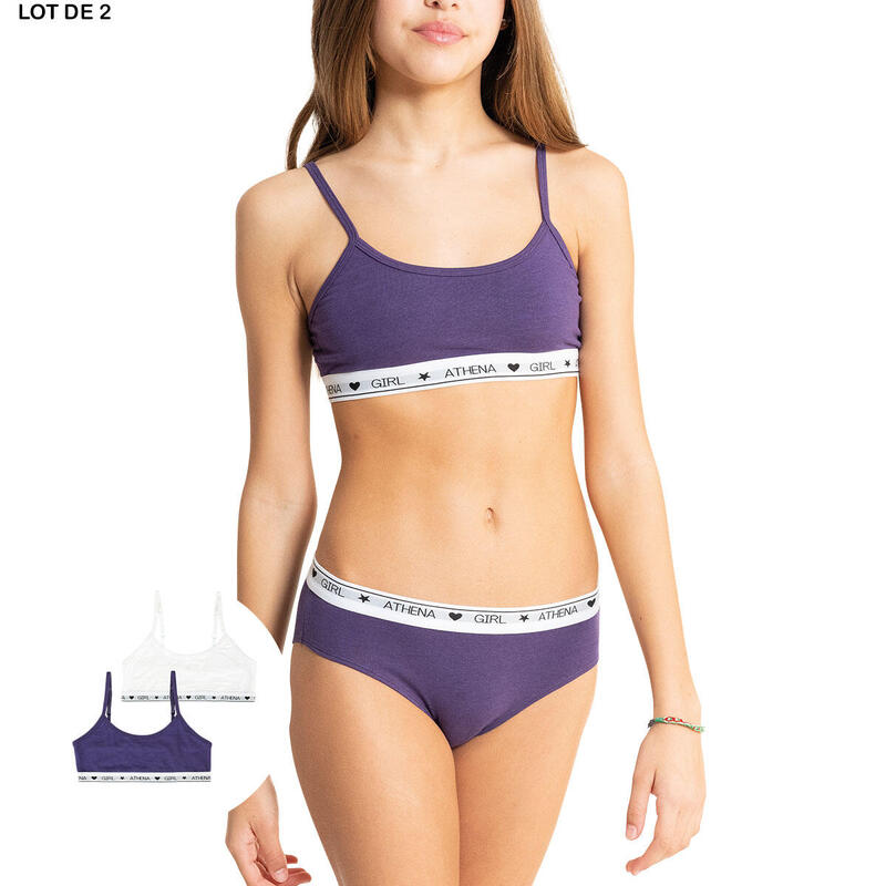 Lot de 2 brassières fille Coton Ultra Doux