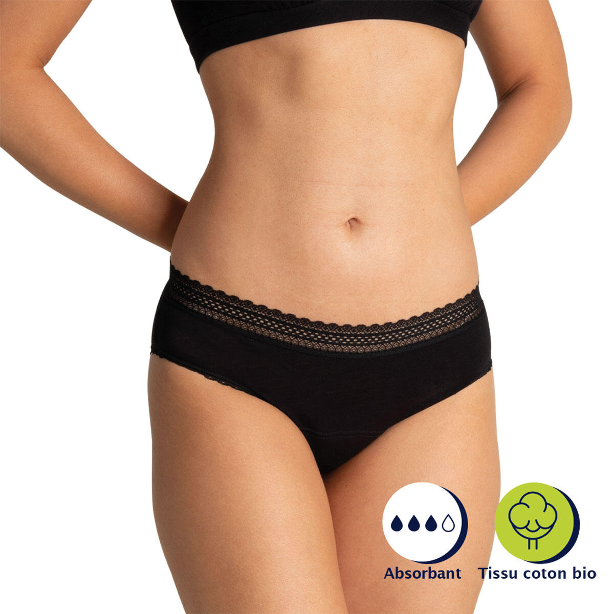 Slip menstruel femme flux modéré 2/6