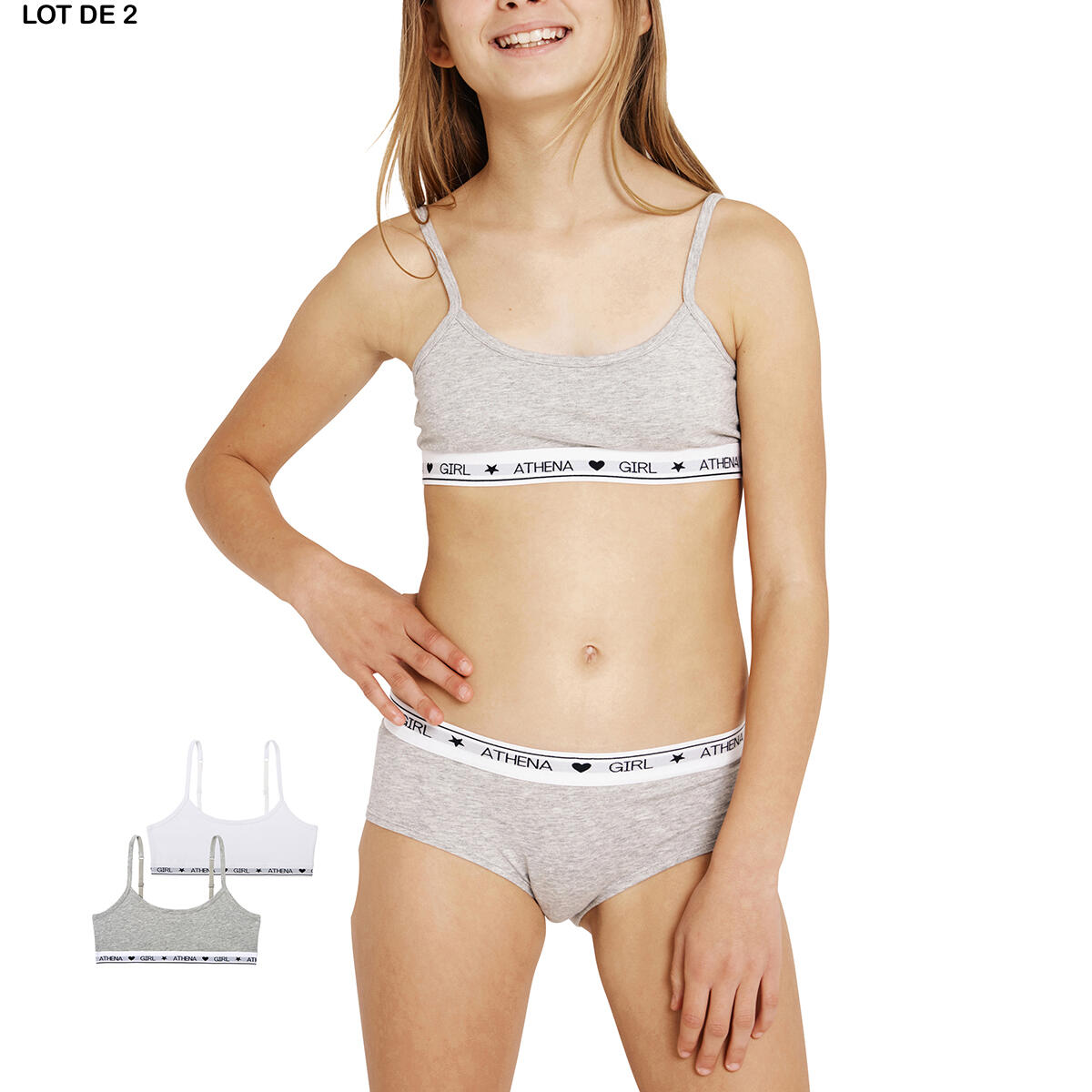 Lot de 2 brassières fille Coton Ultra Doux 2/6