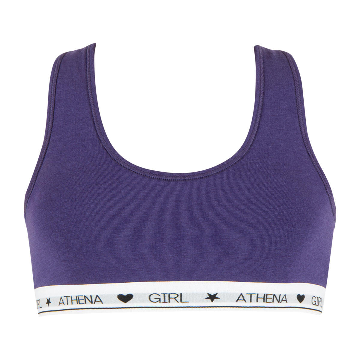 Athena - Brassière Fille Coton Ultra Doux - Brassière - Violet - 10 À 12 Ans - Decathlon