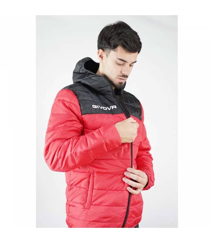 Chaqueta acolchada Fútbol Givova Oslo rojo 2/3
