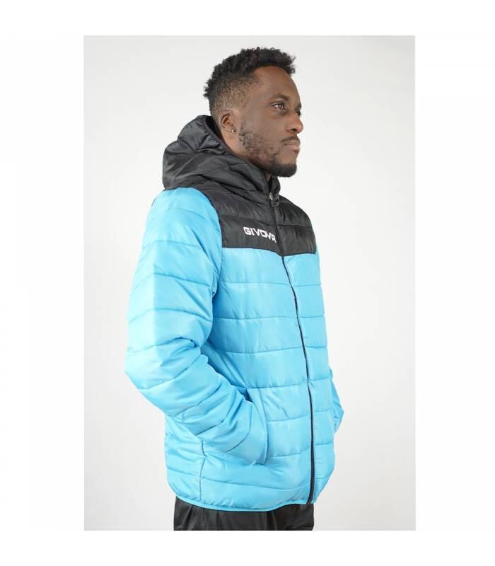 Chaqueta acolchada Fútbol Givova Oslo azul 2/3