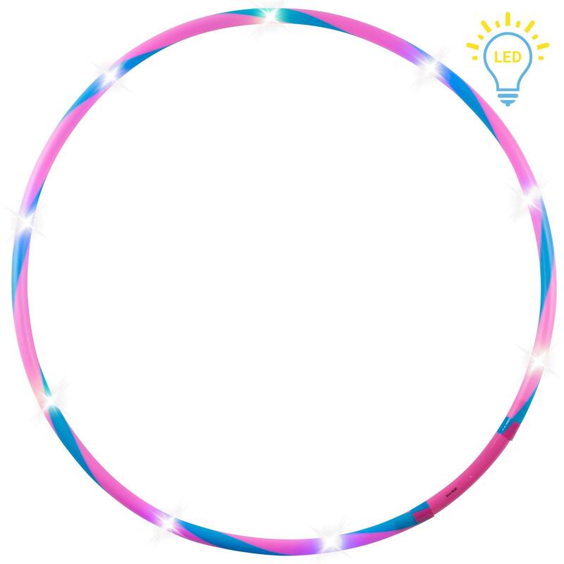 LED Hoop Fun, Gymnastikreifen für Kinder mit Leuchteffekt, Ø 78 cm, pink/blau