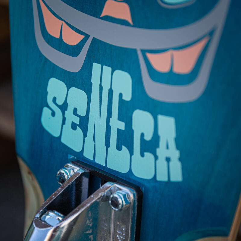 Playlife longboard Seneca 97 x 23 cm hout zwart/blauw