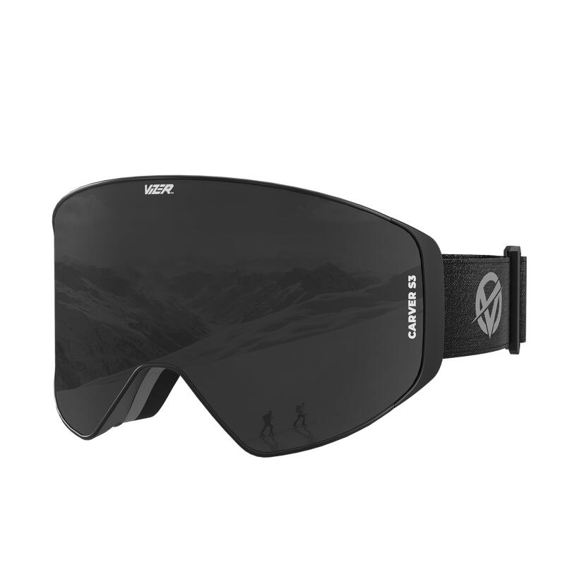 Masque de ski & snowboard noir Carver - anti-buée - magnétique - OTG