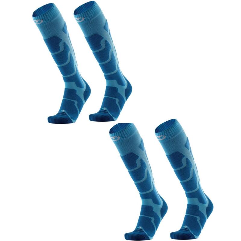  Calcetines de esquí de lana merino para hombre y mujer, calcetines  térmicos de snowboard para clima frío, 2 pares - azul/turquesa : Ropa,  Zapatos y Joyería