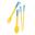 Camper Cutlery Set (3 pieces) - Blue/Yellow