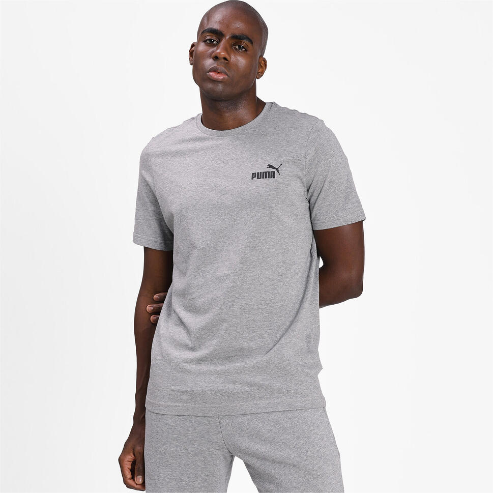 Męska koszulka Essentials z małym logo PUMA Medium Gray Heather