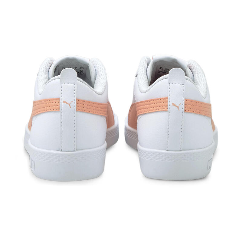 Smash v2 Leder-Sneakers Damen PUMA White Apricot Blush Black Pink