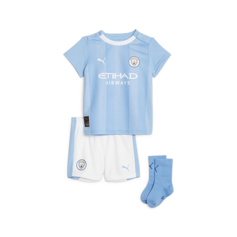 Conjunto Manchester City F.C local para bebé PUMA Team Light Blue White