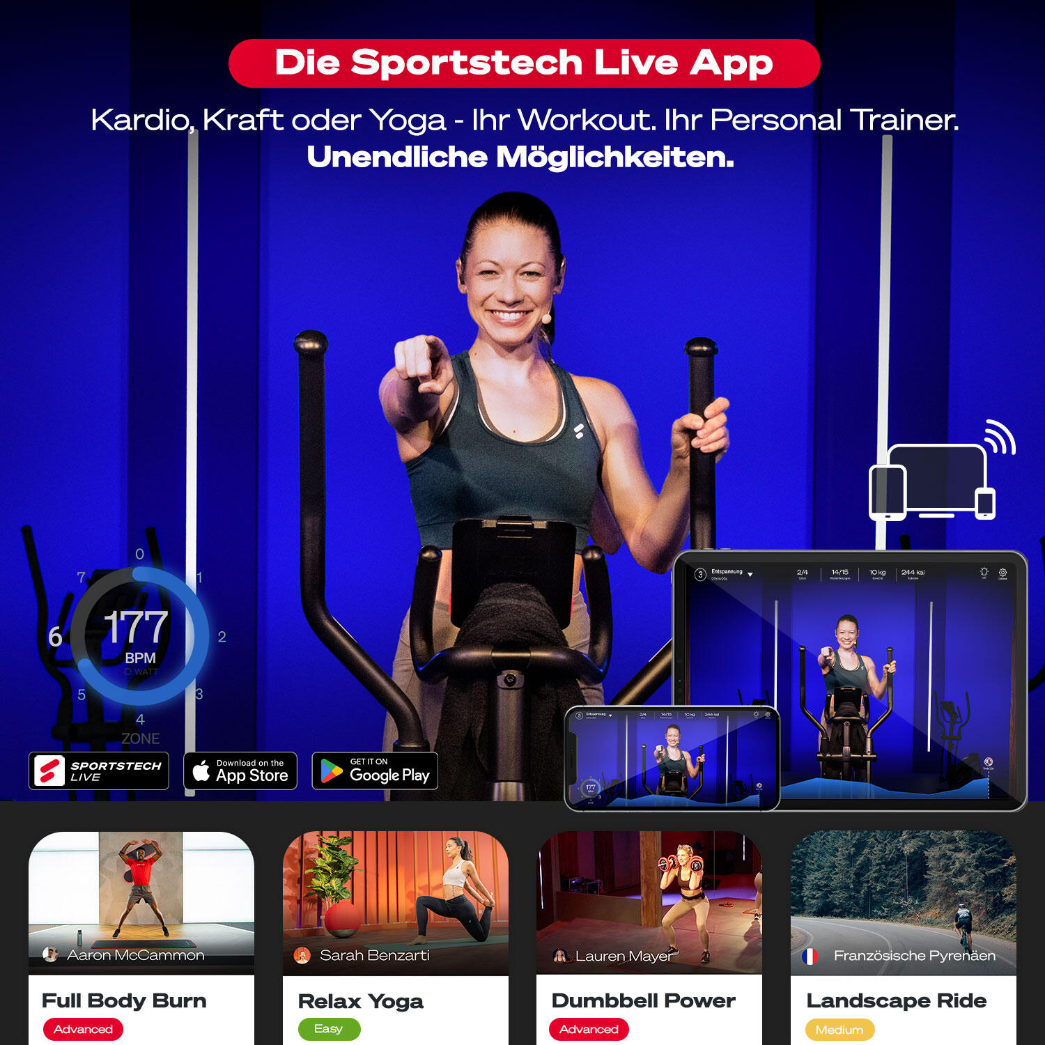 Sportstech Crosstrainer CX700 | 24 Widerstandsstufen | LCD-Display | Profi 4/8