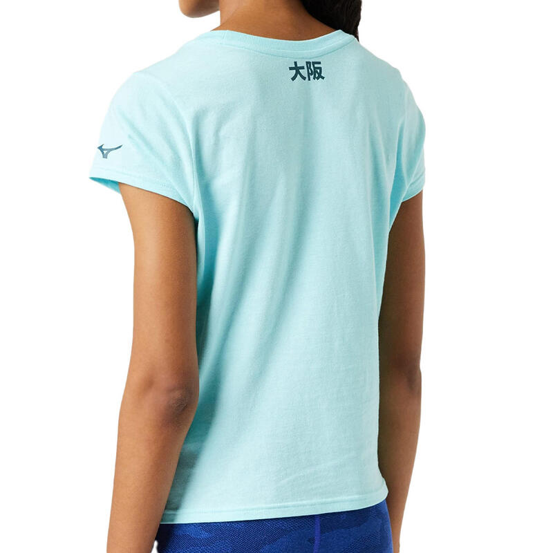 T-shirt Bleu Femme technique Mizuno Athletic