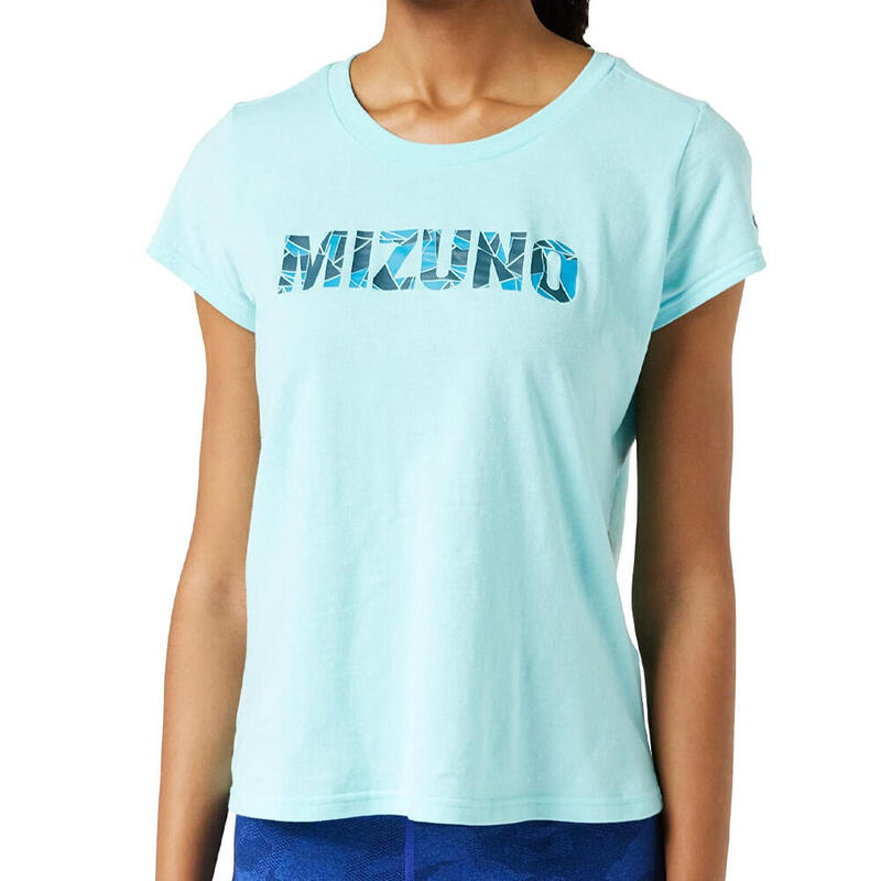 T-shirt Bleu Femme technique Mizuno Athletic
