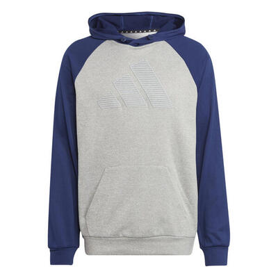 Training hoodie adidas grijs en blauw