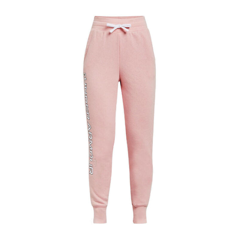 Pantalon Under Armour Rival Fleece Joggers, Rose, Enfants