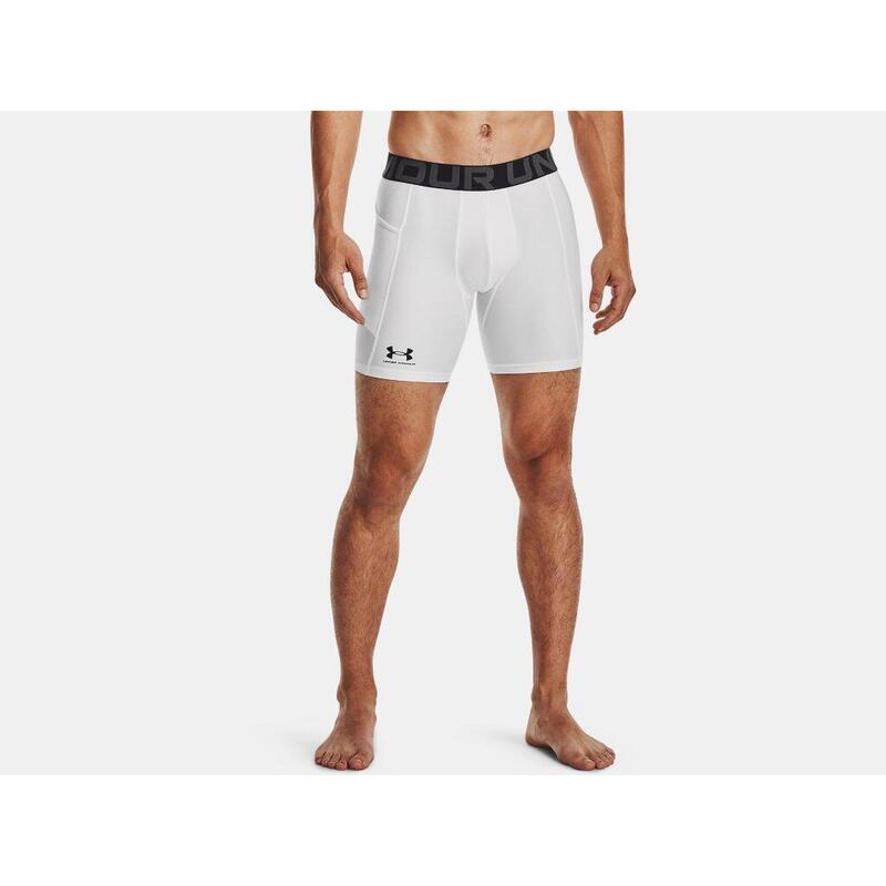 Pantaloni scurți compresivi Under Armour HeatGear® Albi