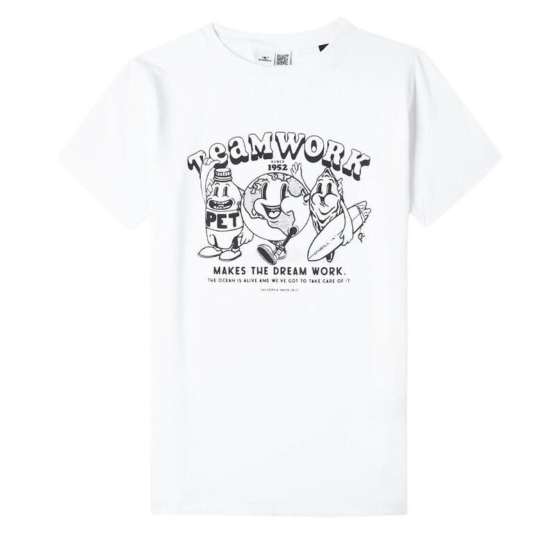 O'NEILL O'neill T-Shirts HYBRID TEAMWORK T-SHIRT  Garçons Snow white