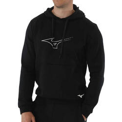 Sweat à Capuche Noir Homme Mizuno Athletic