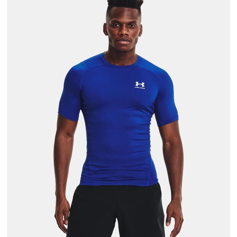 TSHIRT LYCRA UNDER ARMOUR BLEU