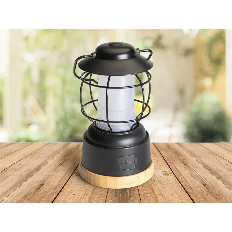 Lamp LED Kiruna Jord – Buiten Lantaarn - Retro camping lamp met powerbank - USB