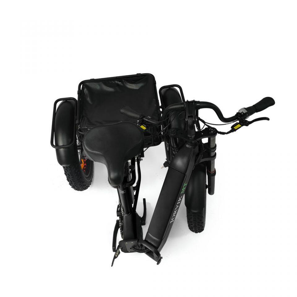 Dual Battery Mid Drive Electric Folding Mountain Trike JMT13 (500w
