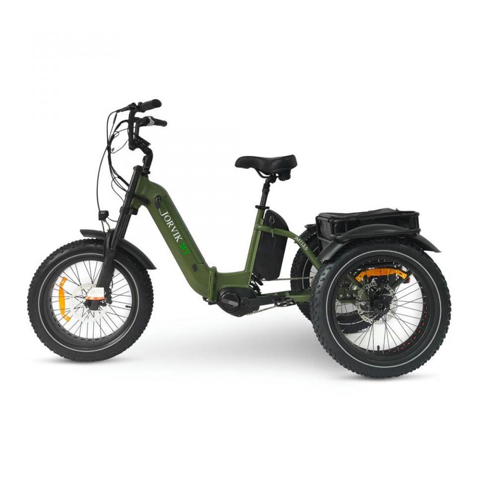 Dual Battery Mid Drive Electric Folding Mountain Trike JMT13 (250w) 1/7