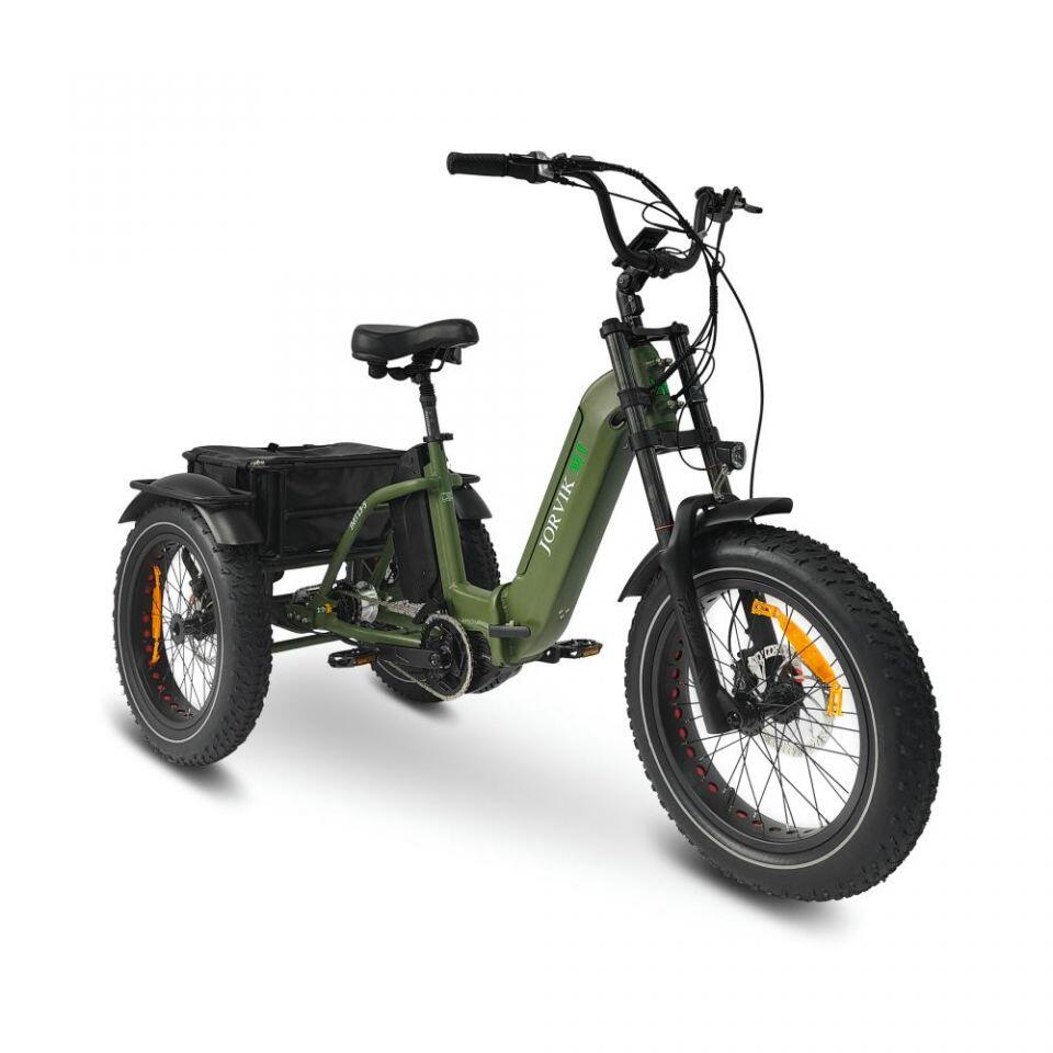 Dual Battery Mid Drive Electric Folding Mountain Trike JMT13 (500w) 4/7