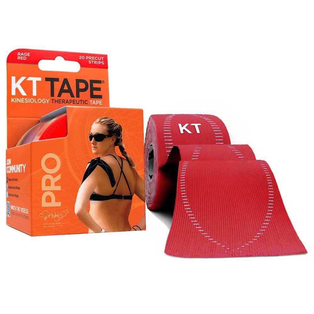 Kt Tape - 20 Bandes Pré-coupées Kt Tape Rage Rouge - Bande De Kinésiologie - Rouge - Taille Unique - Decathlon