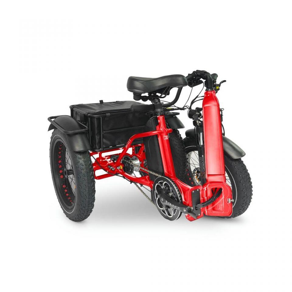 Dual Battery Mid Drive Electric Folding Mountain Trike JMT13 (500w) 7/7