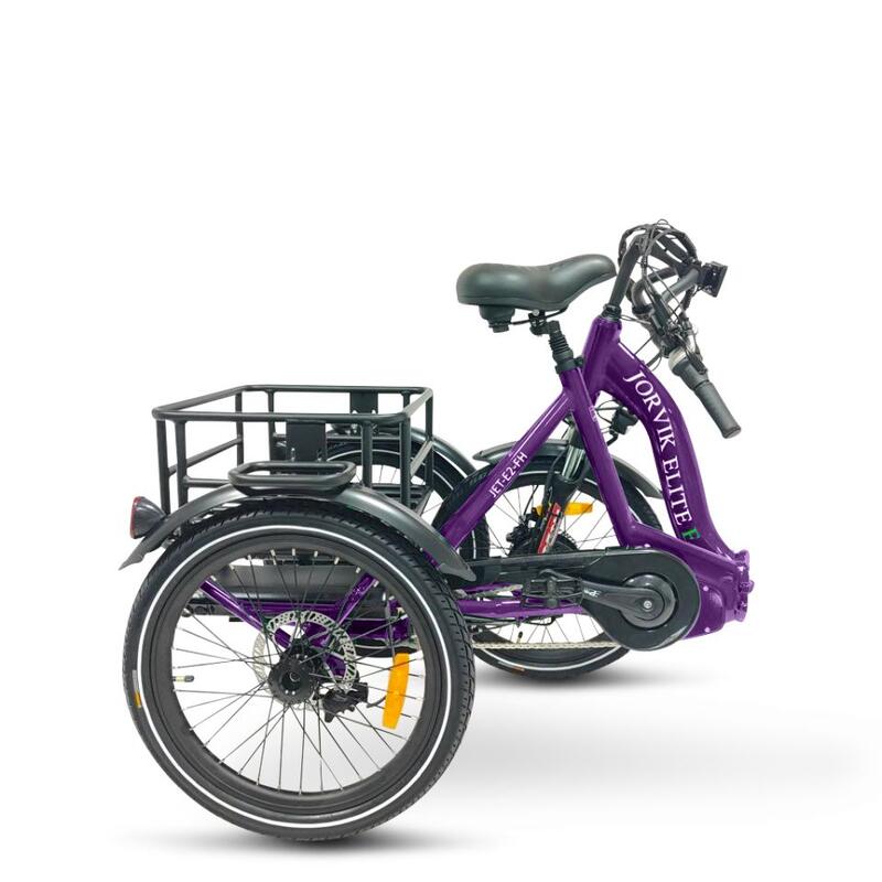 Elite Front Hub Dual Battery Electric Folding Tricycle JETE2FH JORVIK TRICYCLES Decathlon