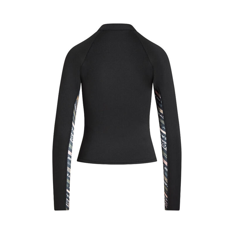 LADIES DIAGONAL 4.0 LONG SLEEVE 3MM NEOPRENE JACKET - BLACK