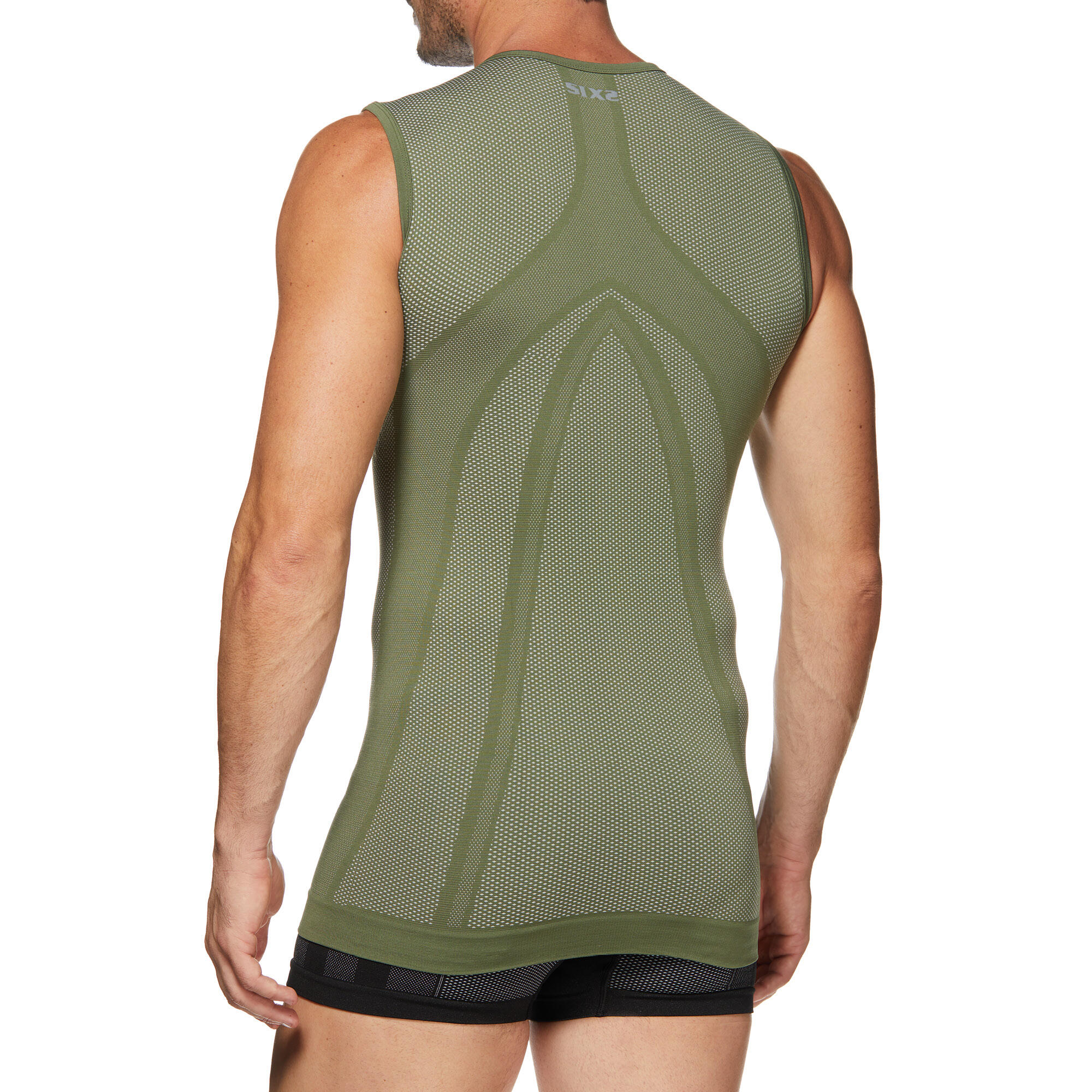 Camiseta Interior de Ciclismo SIXS Verde Transpirable 2/5